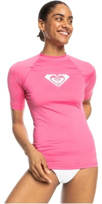 2024 Roxy Womens Wholehearted Short Sleeve Lycra Vest ERJWR03548 - Shocking Pink